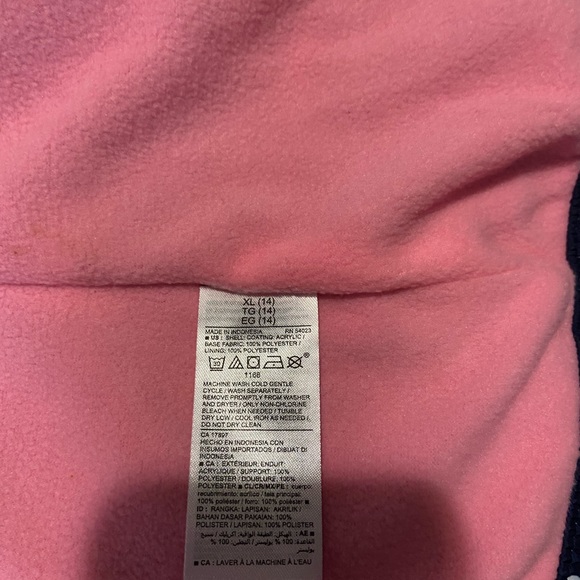 Old Navy Girl Dot Foil Print Rain Jacket Size XL 14 - Picture 3 of 4